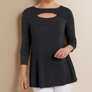 Soft Surroundings Black Beckett Top Tunic